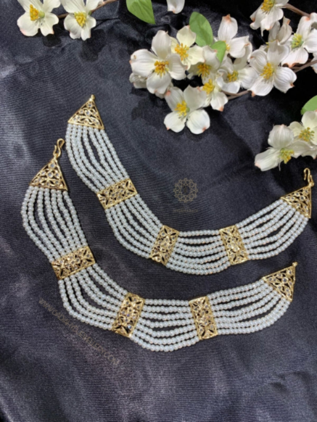 Hydrabadi Pearl Anklet