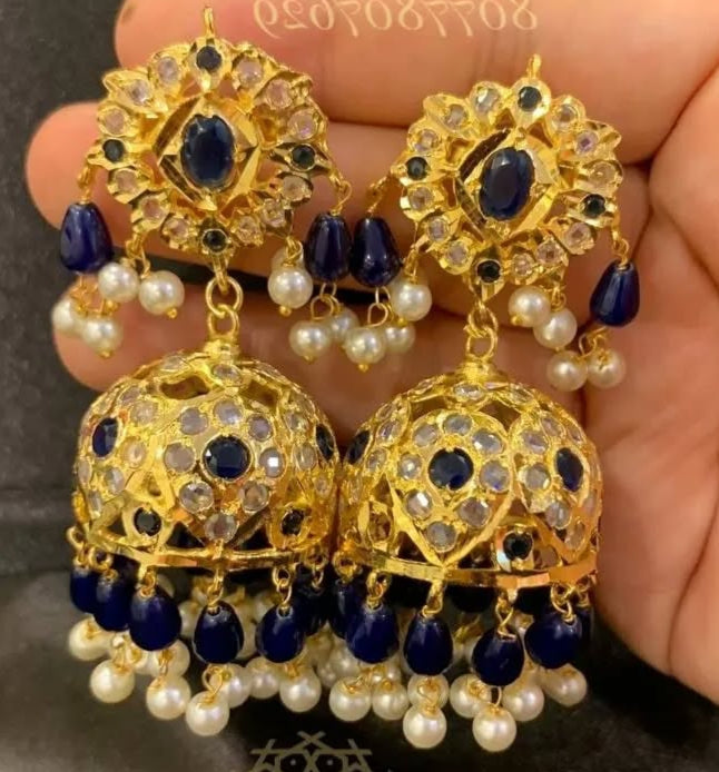 Neema Blue Jhumki