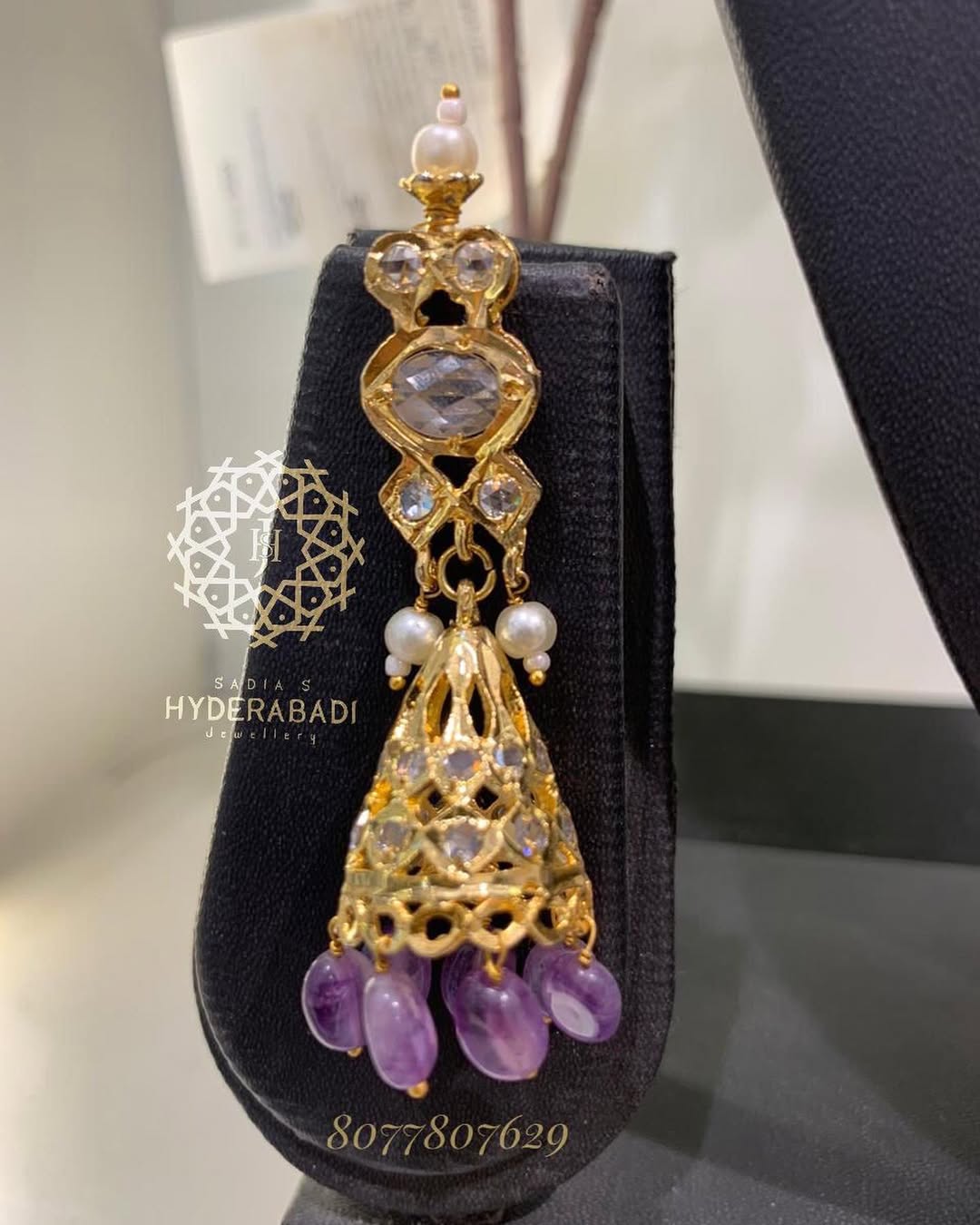 Benazir Real Amethyst Full Bridal Set