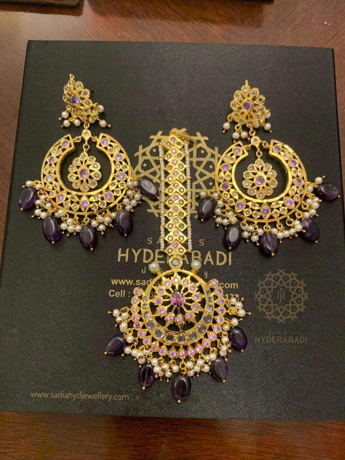 Rafa Real Amethyst Tika Earring Set