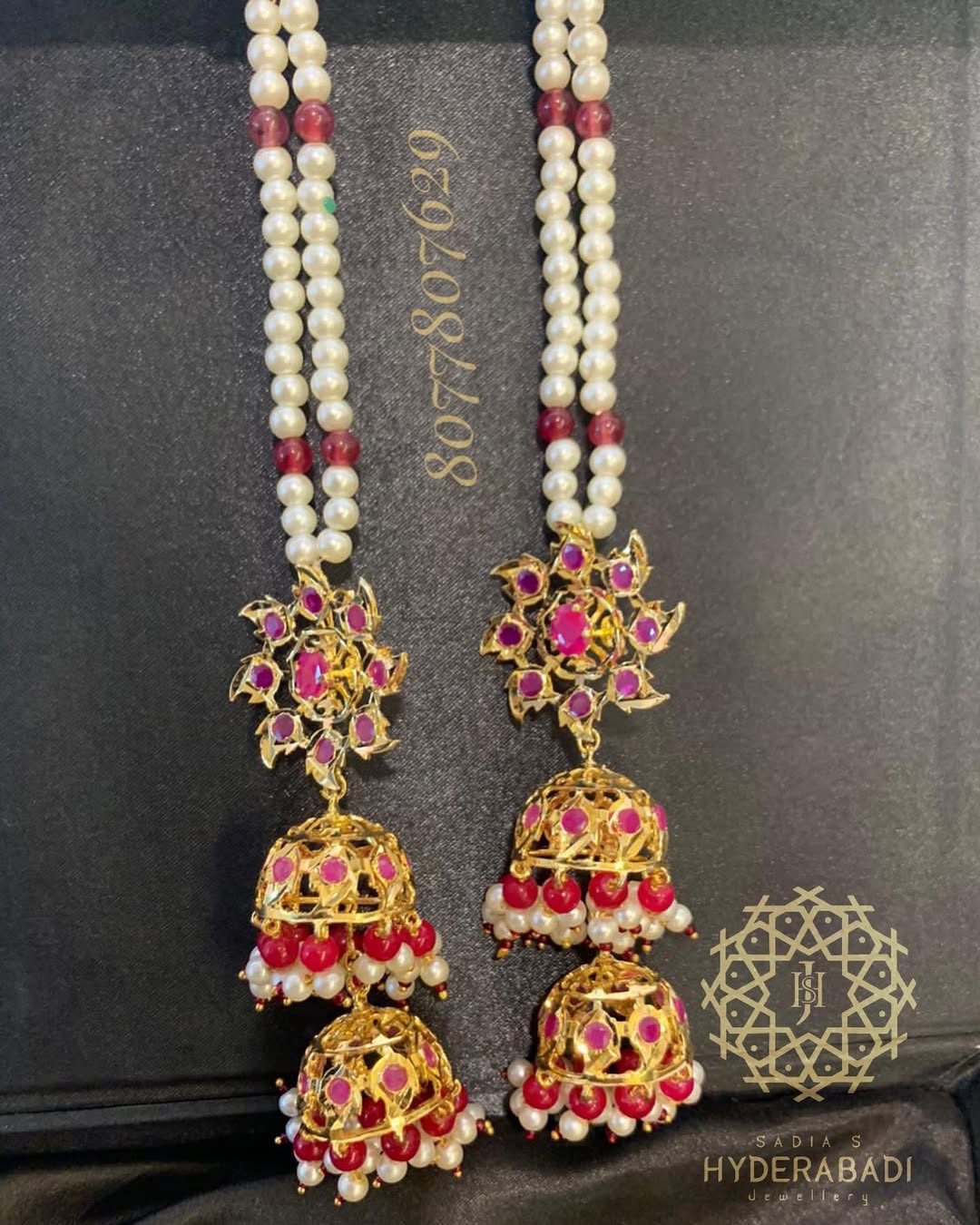Afifa Choker with Double layer Jhumka