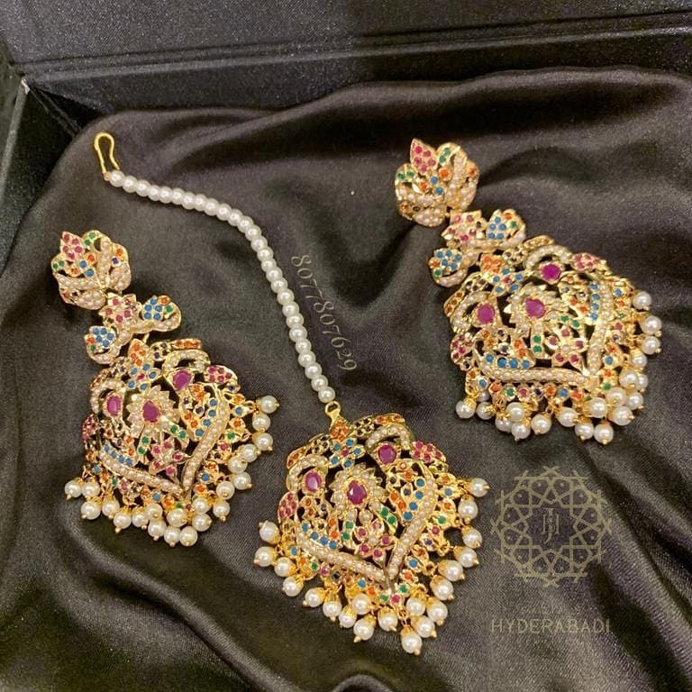 Saboor Ali Multicolored Tika Earring Combo - Celebrity