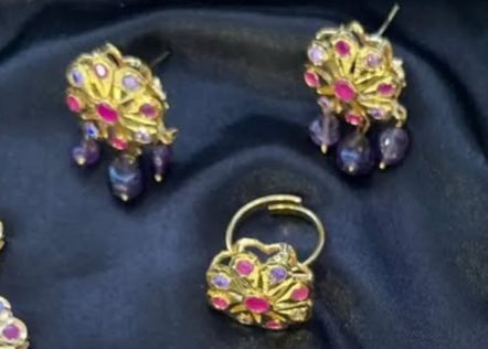 Asma Amethyst Flower Set