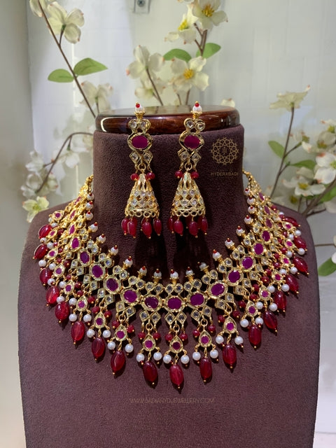 Basharat Red Necklace Set