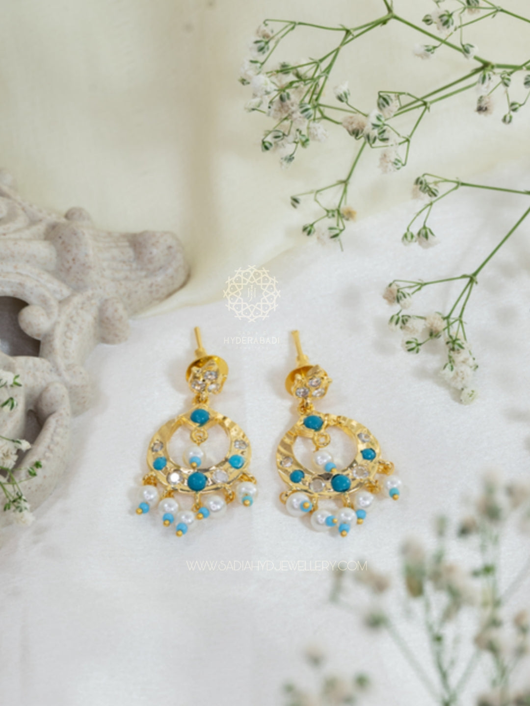 Firoza Small Chandbali