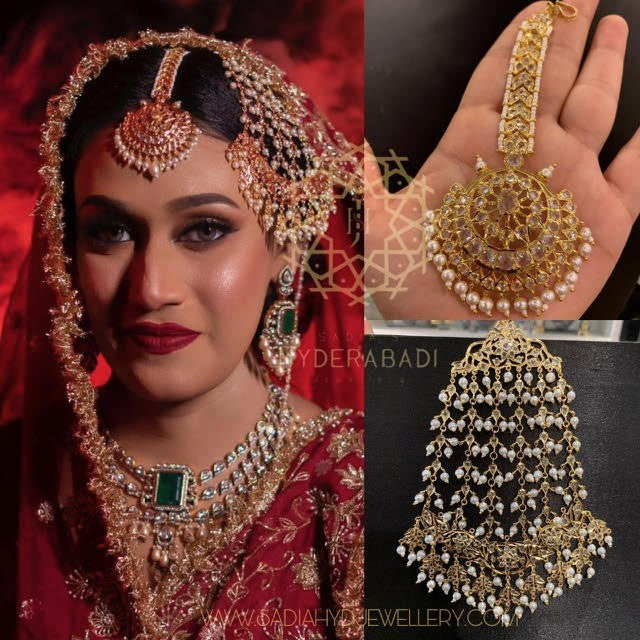 Muskan White Tika Jhumar