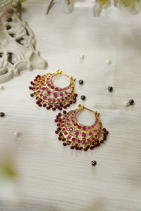 Obaida Red Chandbali