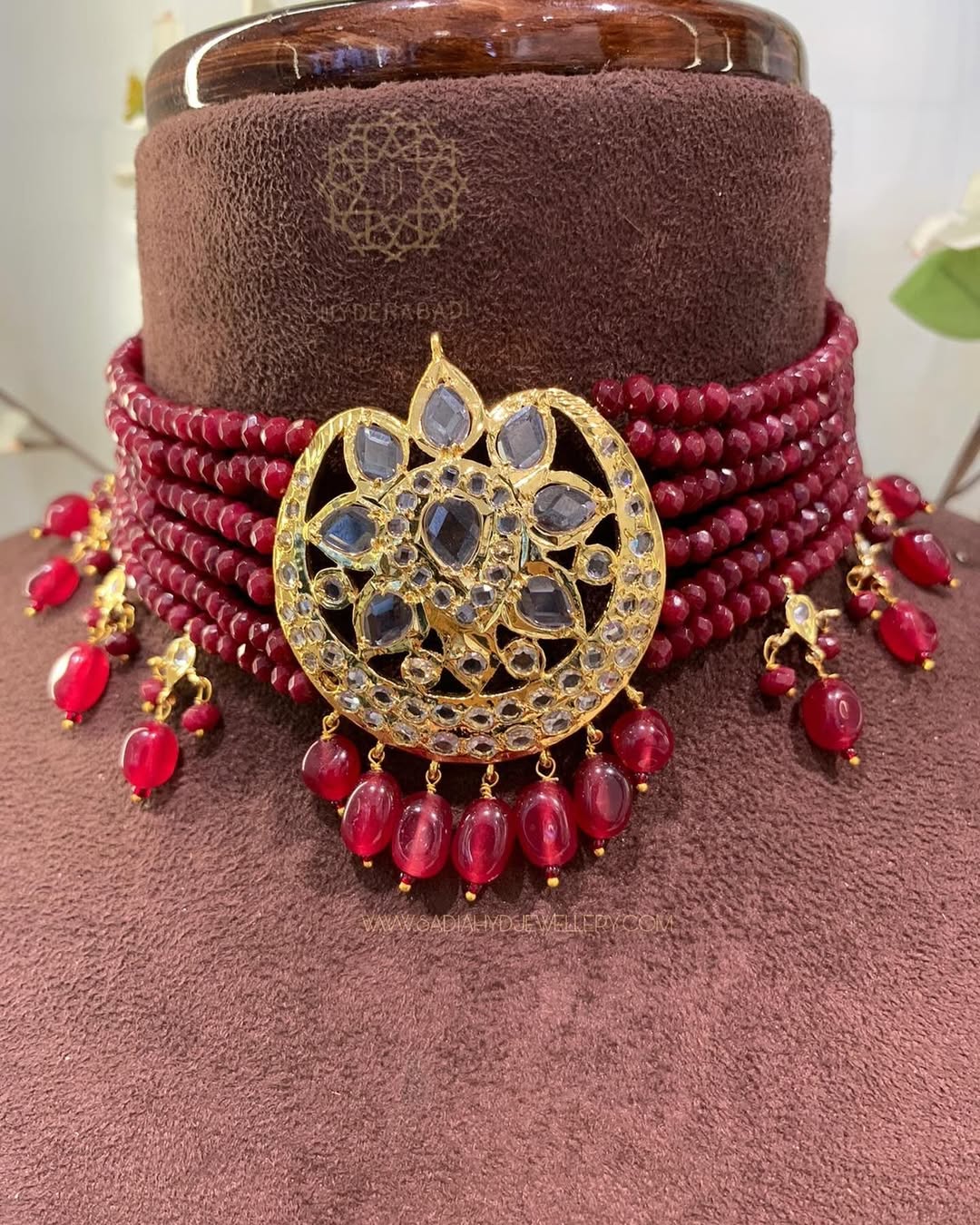 Shifa Red Beads Choker