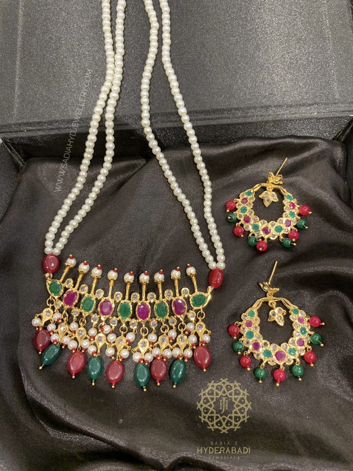 Rania Red Green Tirmani Set