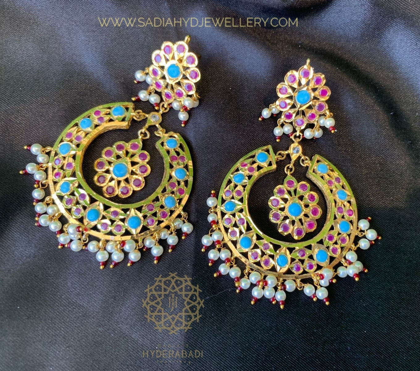 Firoza Red Apple Chandbali