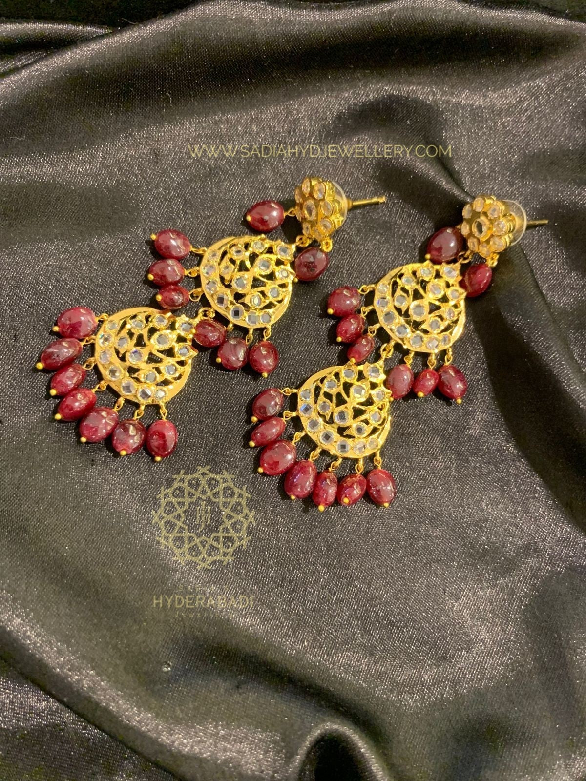 Zainab Real Ruby Earrings