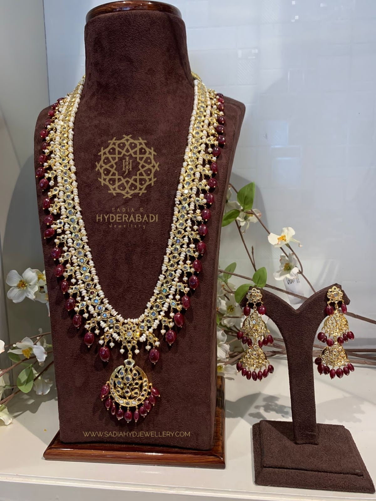 Real Ruby Real Pearl Biskani Rani Haar