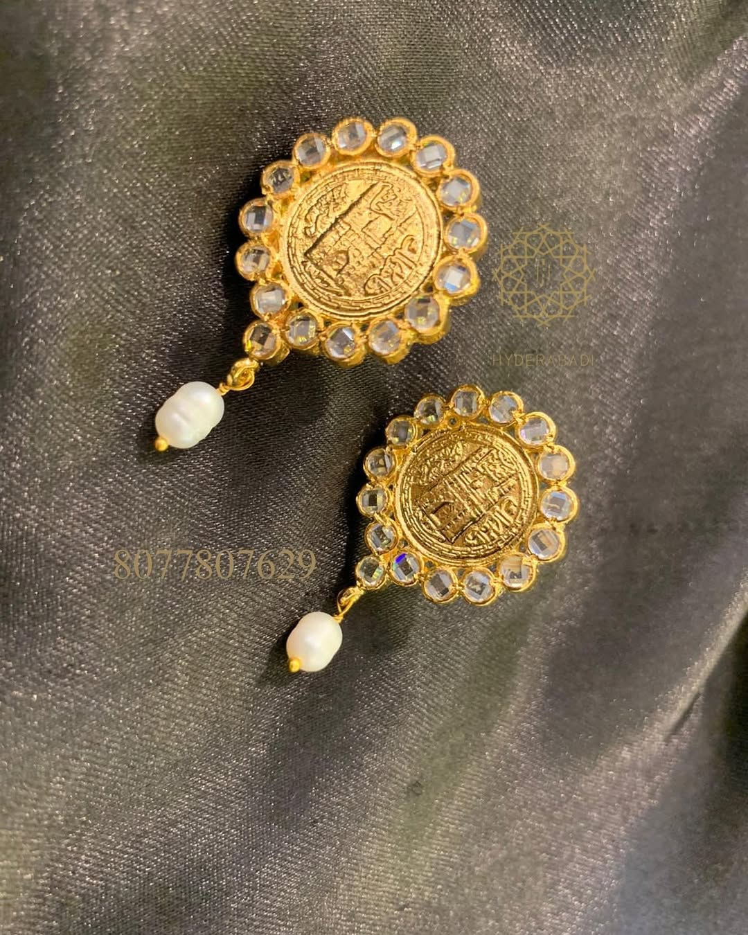 Real Pearl Ashrafi Pendant Set