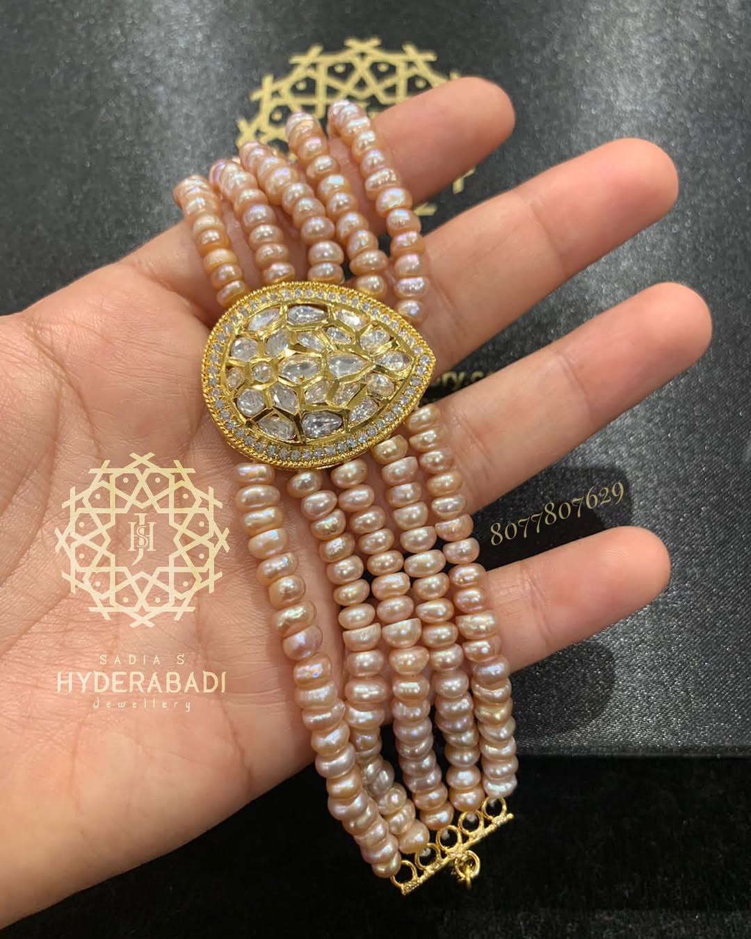 Jabin Real Pearl Baby Pink Bracelet