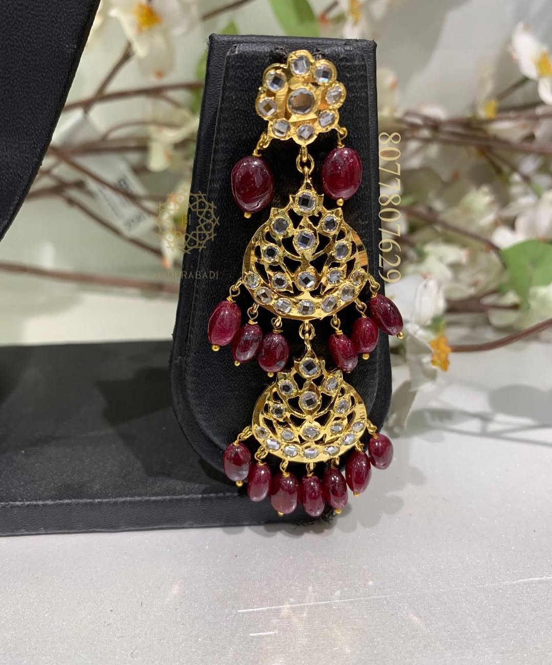 Zainab Real Ruby Real Pearls Bridal Set