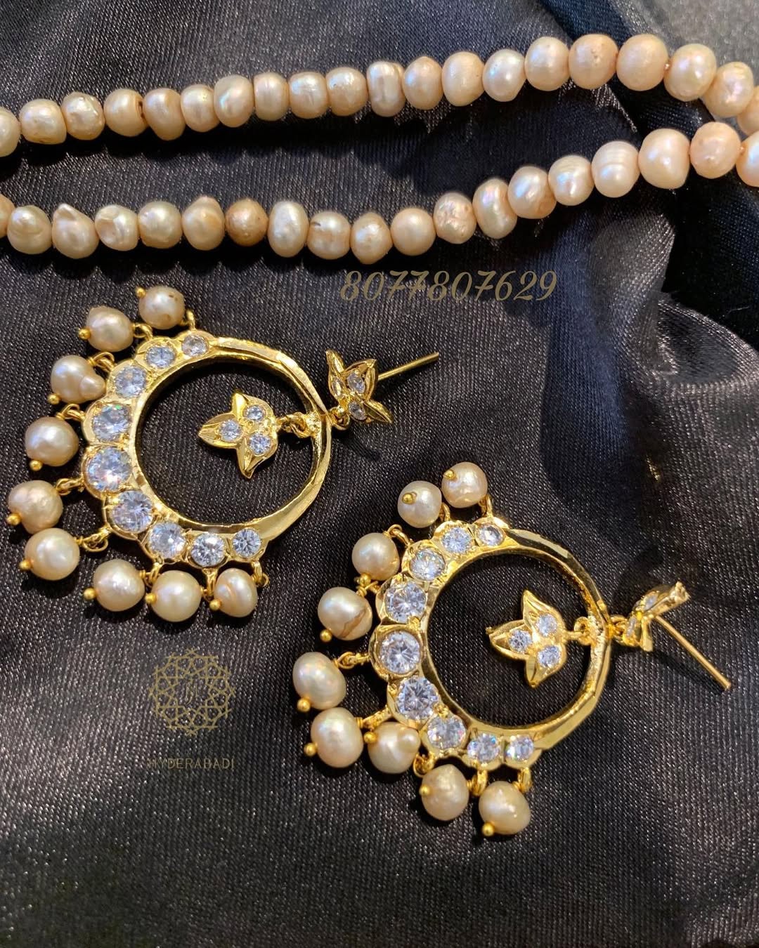 Zahabiya Real Antique Pearl Tirmani Set