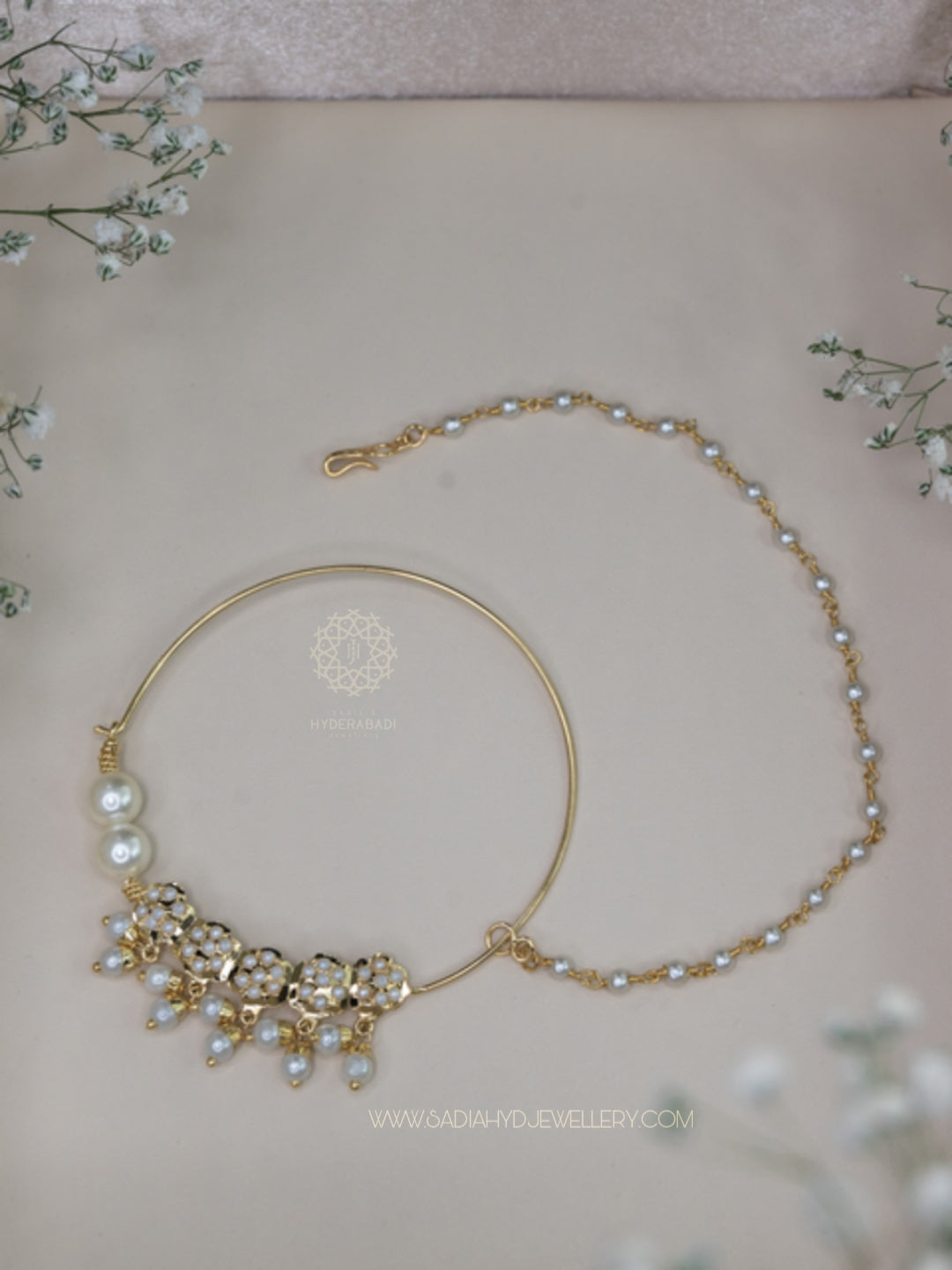 White Nikah Jadau Nath