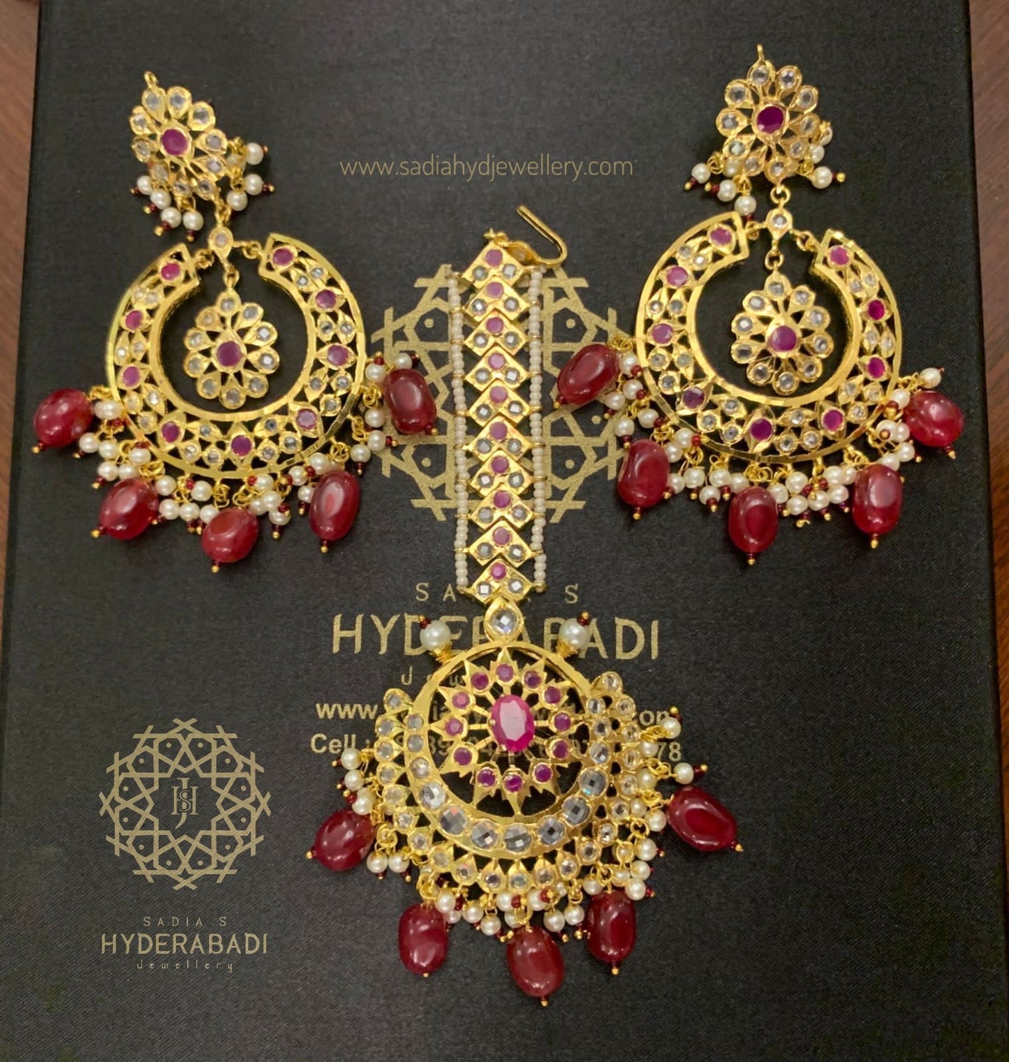 Rafa Red Tika Earring Set