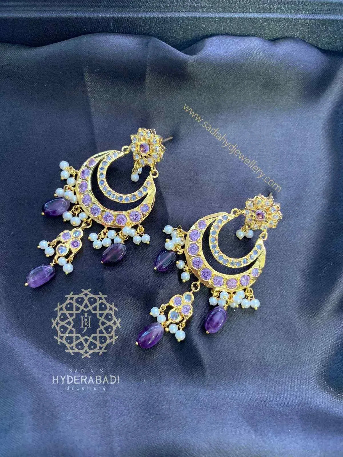 Mahira Khan Real Amethyst Earrings