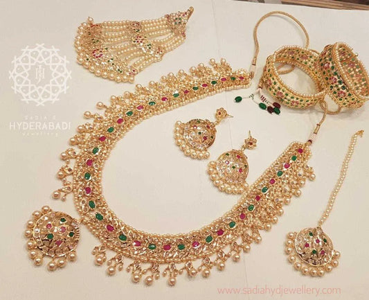 Majida Red Green Bridal Set