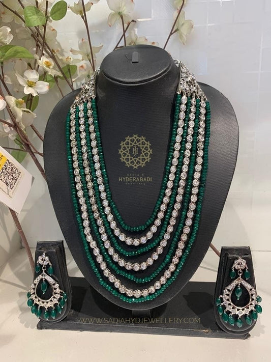 Sadaf Silver Plated Green Layer Set