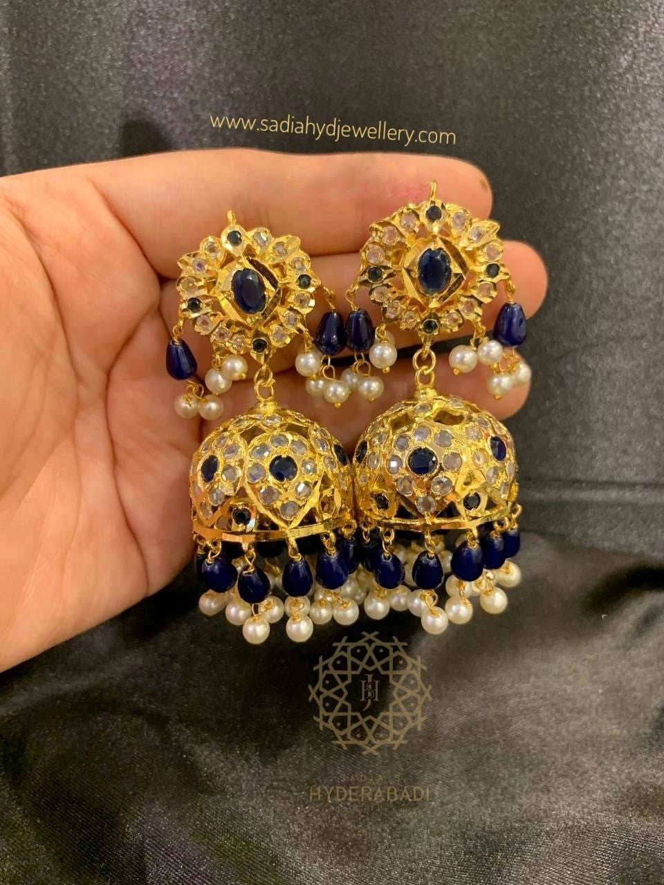 Neema Blue Jhumki