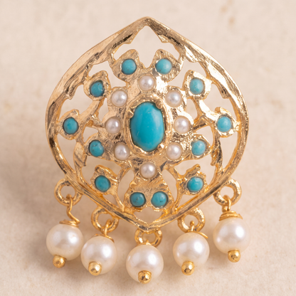 Arqam Firoza Pendant Set