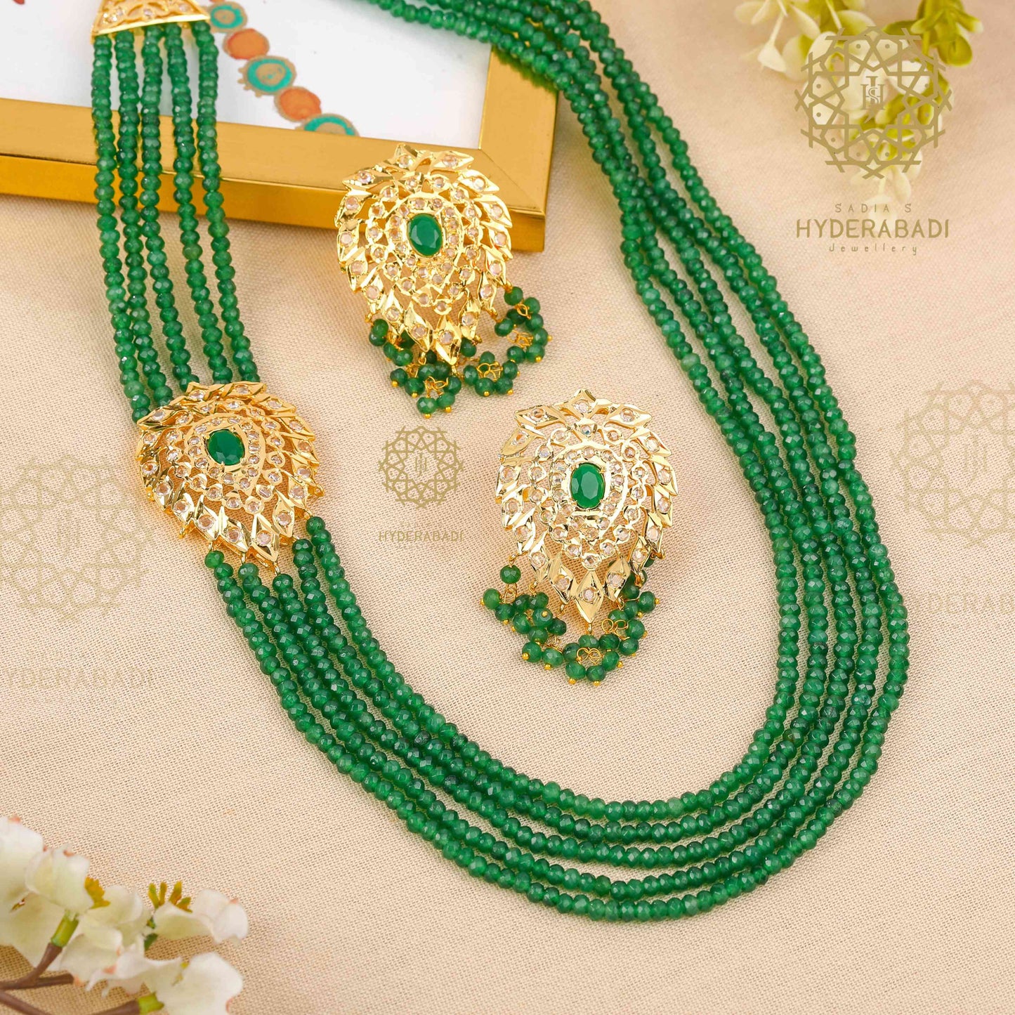 Samreen Green Layer Set