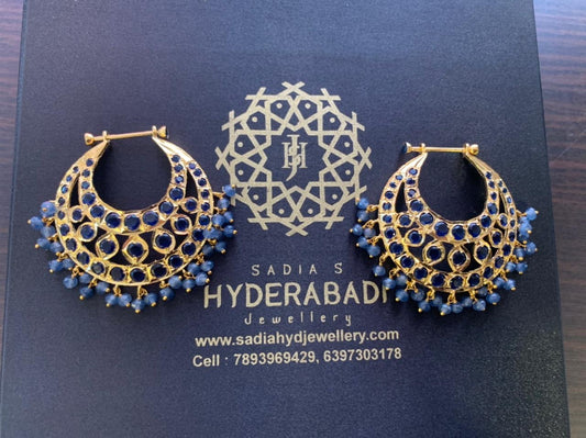 Obaida Blue Chandbali