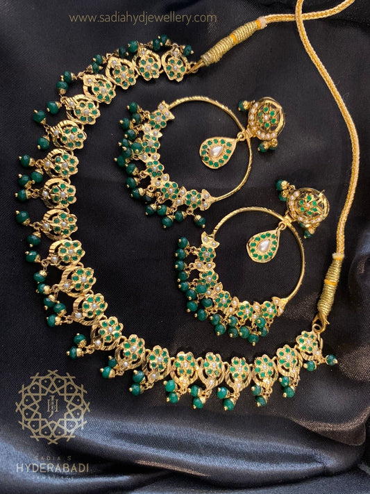 Sadiqa Green Necklace Set