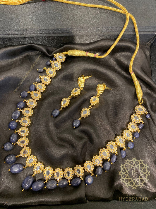 Aakifa Real Sapphire Necklace Set