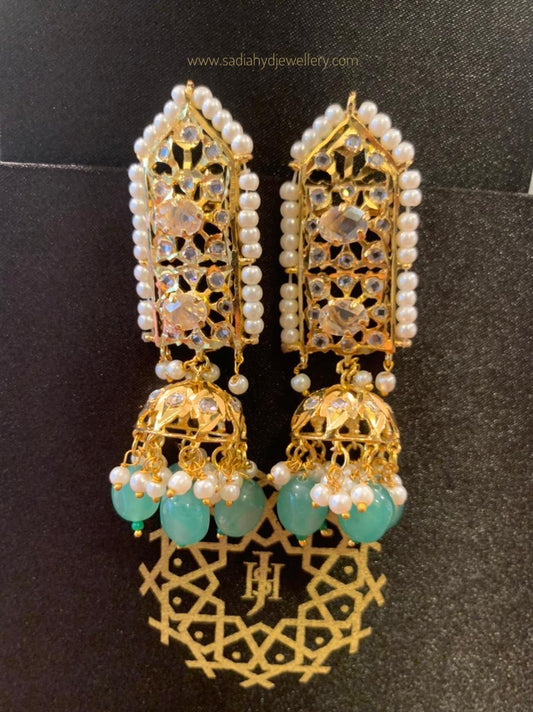 Qaynat Light Green Jhumki