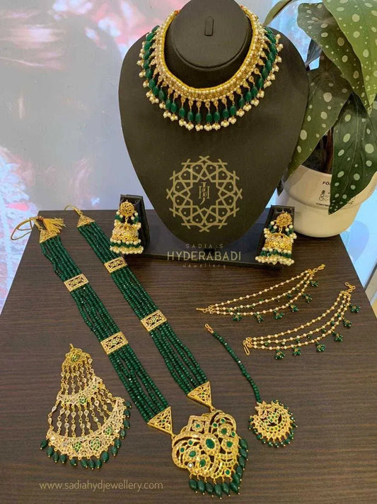 Mehjabeen Green Bridal Set