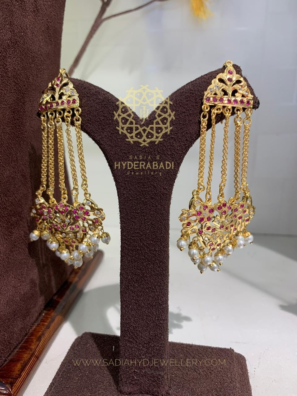 Abeer Red Jhumar Earring