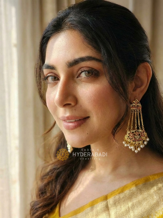 Abeer Red Jhumar Earring