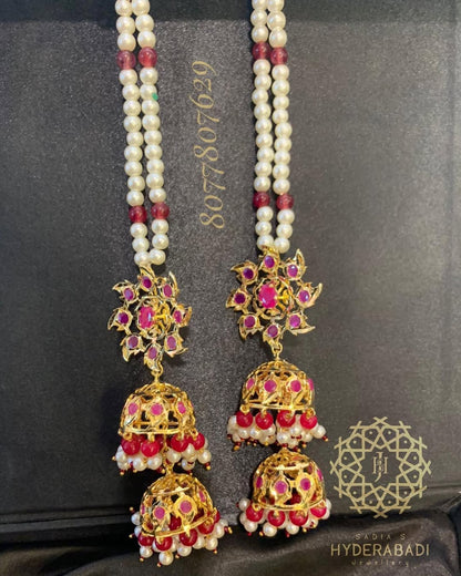 Afifa Choker with Double layer Jhumka