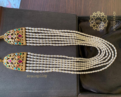 Afshan 7 Layer White Drop Pearl Mala