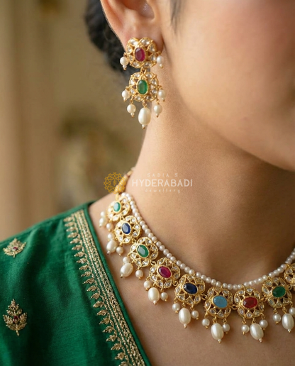 Afza Multicolor Necklace Set