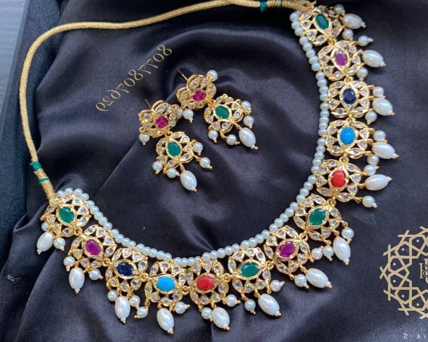 Afza Multicolor Necklace Set