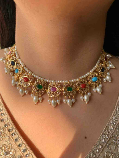 Afza Multicolor Necklace Set