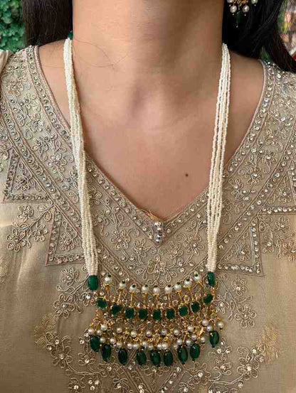 Anam Green White Tirmani Set