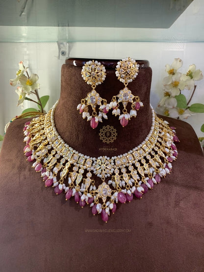 Arheen Light pink Real Ruby Champakali