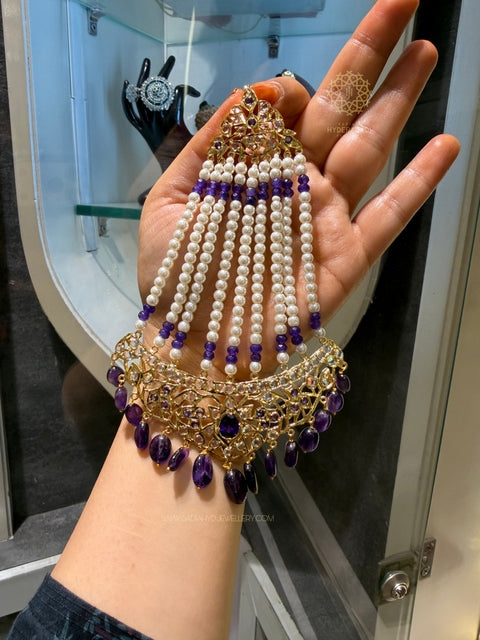 Asha Real Amethyst Jhumar