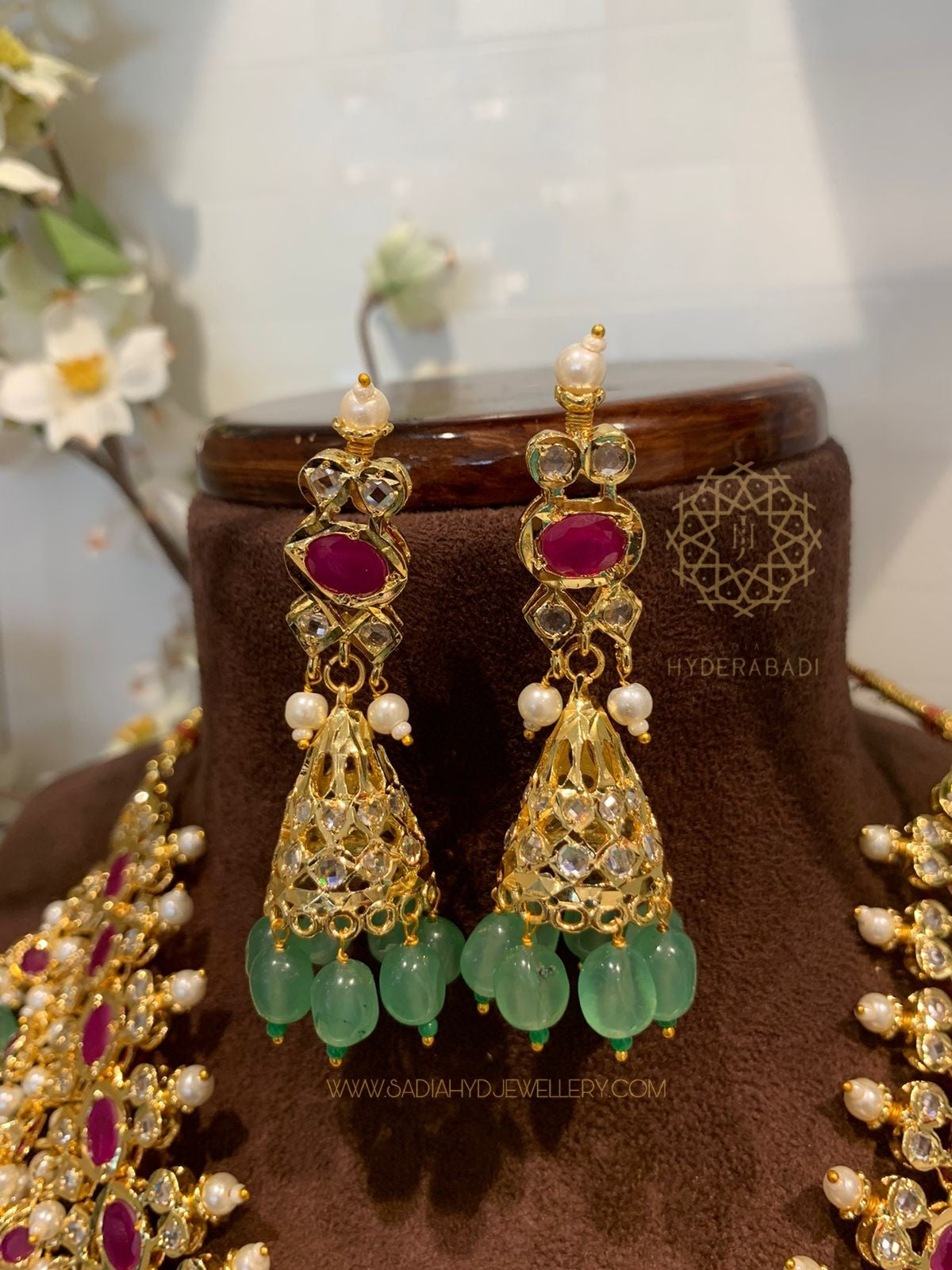 Basharat Red Green Jhumki