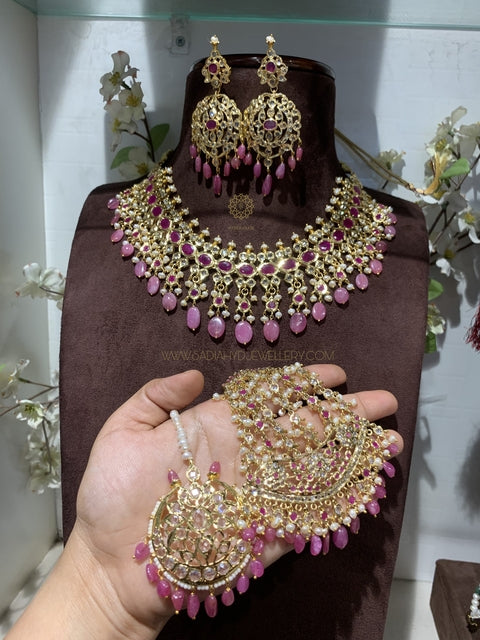 Basharat Real Ruby Bridal Set