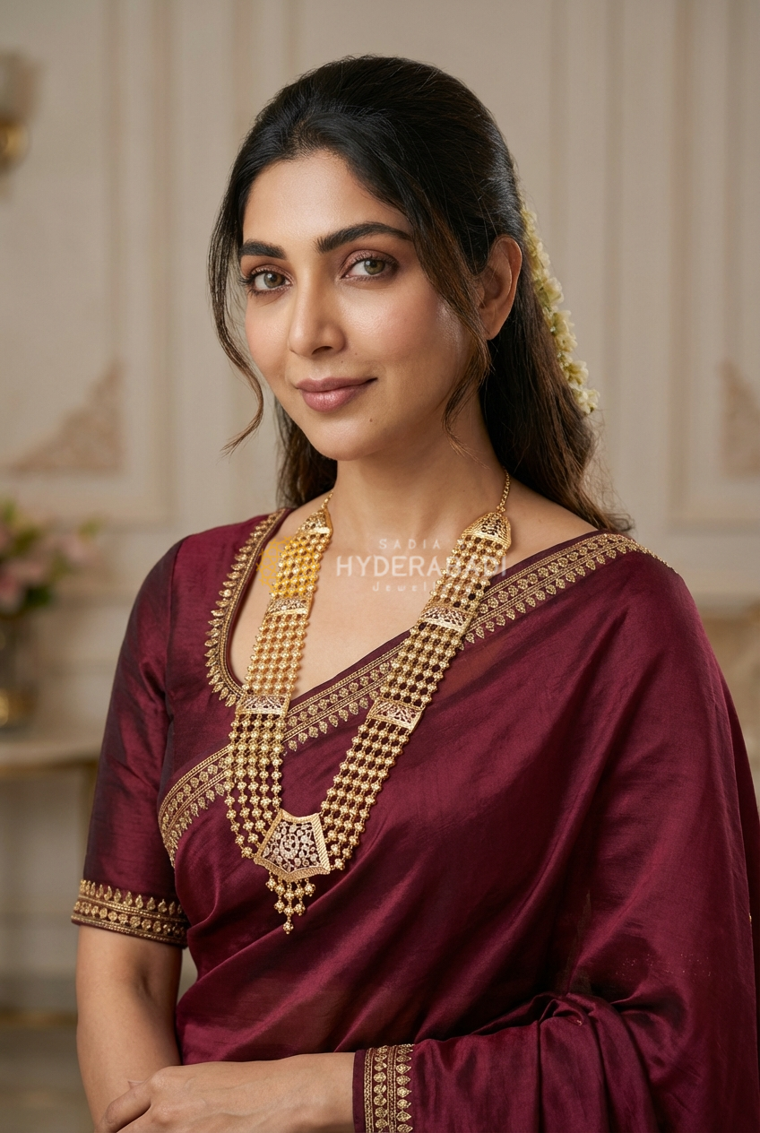 Chandan Jadau Layered Haar