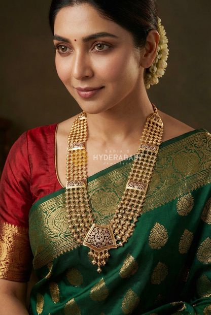 Chandan Jadau Layered Haar