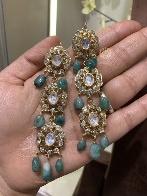Farzana Real Emerald Real Pearl 5 layer Set