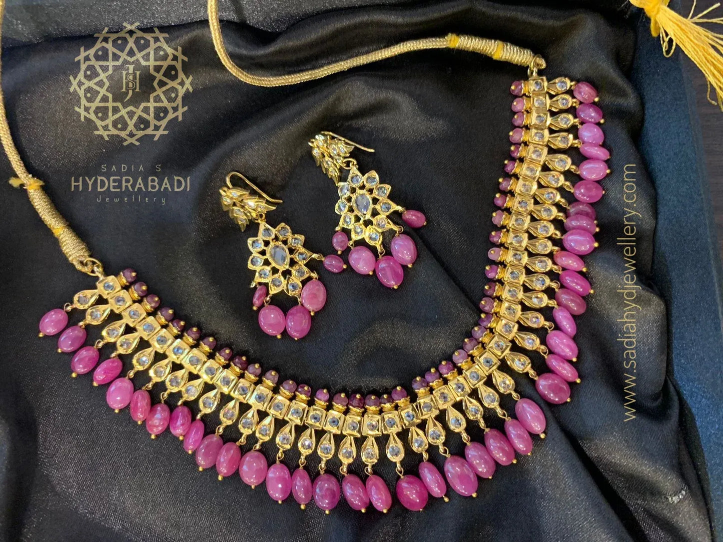 Afra Real Ruby Necklace Set