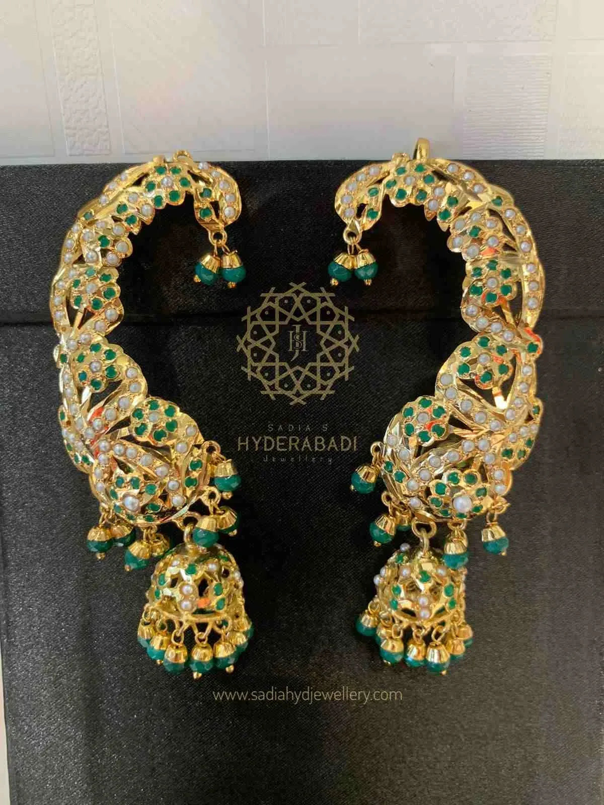 Faiza Jadau Green White Kaan Earring